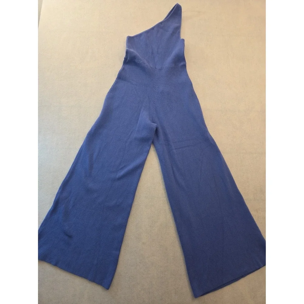 Free People Beach Waverly Sweater One Piece Jumpsuit in Birdsong Blue Medium